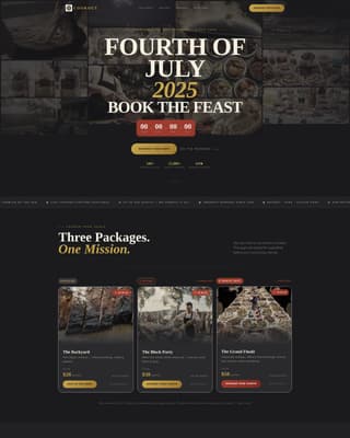 Cookout - Patriotic Catering Landing Page Template