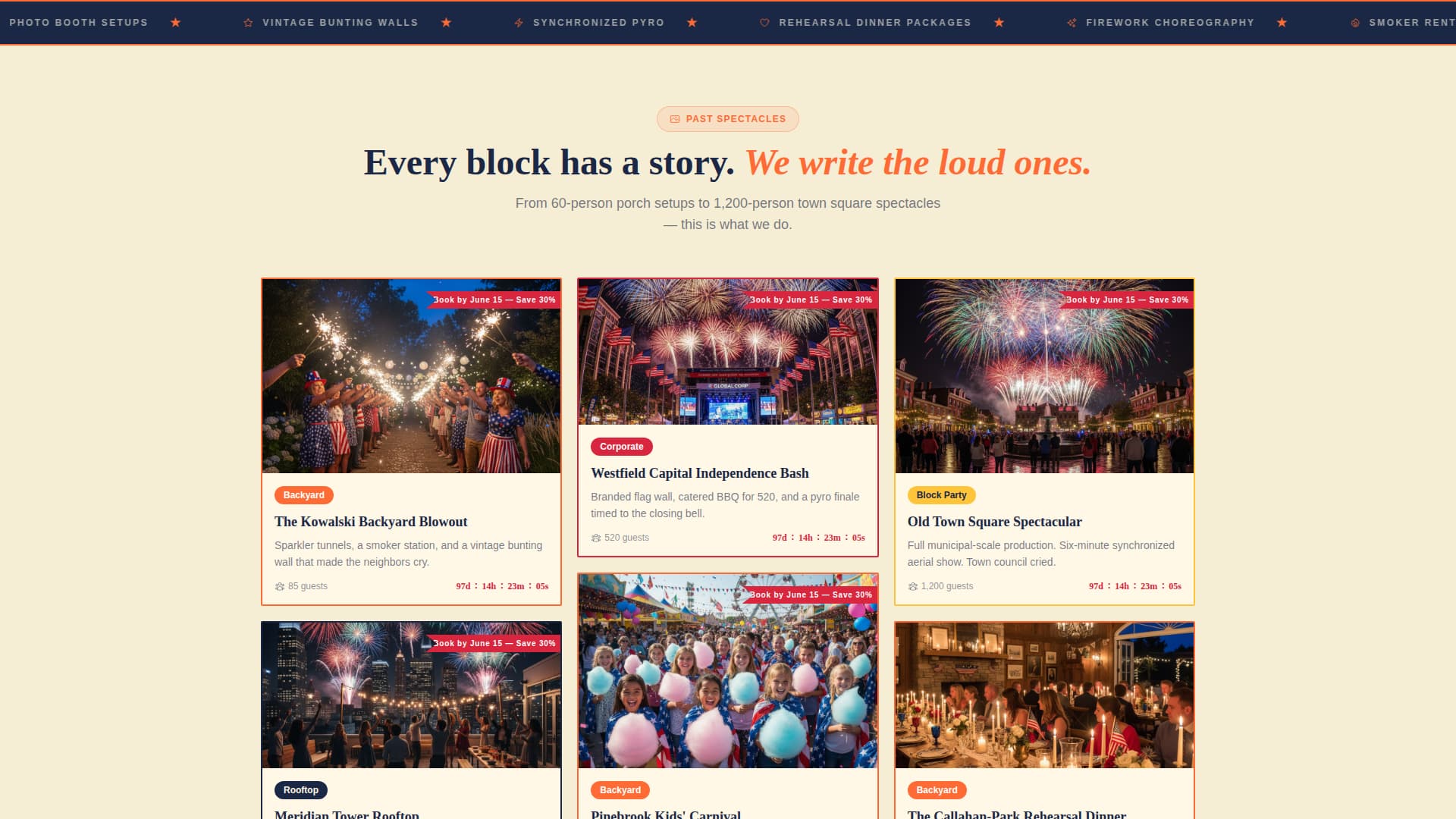 Sparkler - Bold Independence Day Landing Page Template