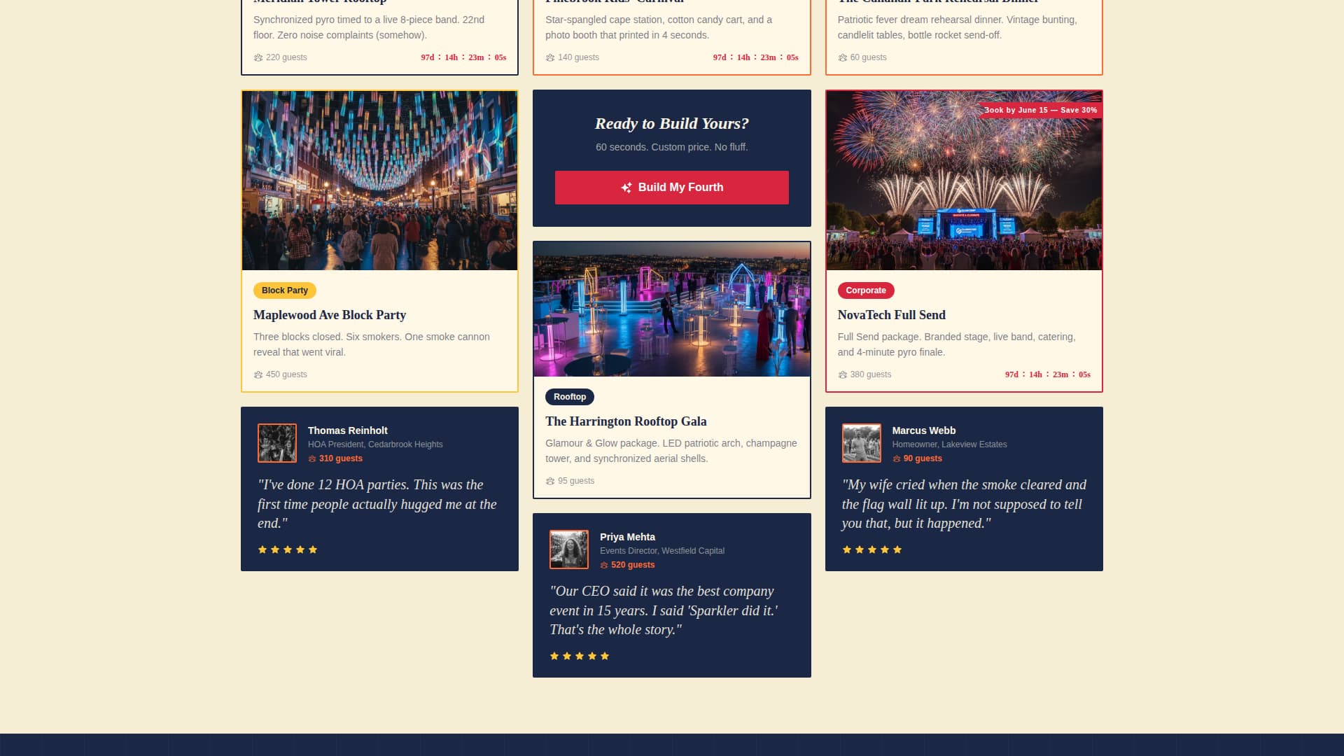 Sparkler - Bold Independence Day Landing Page Template