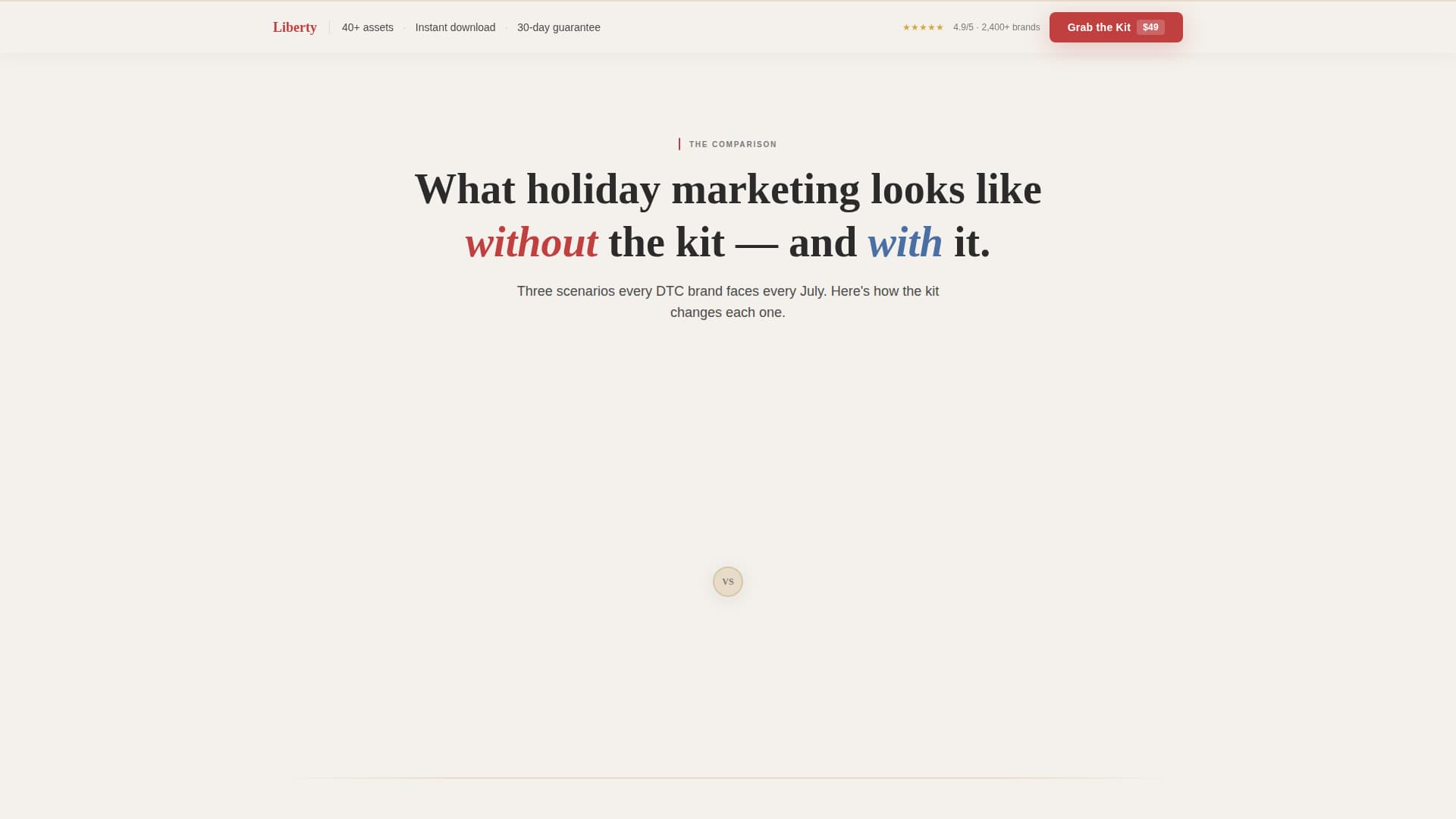 Liberty - Patriotic E-commerce Landing Page Template