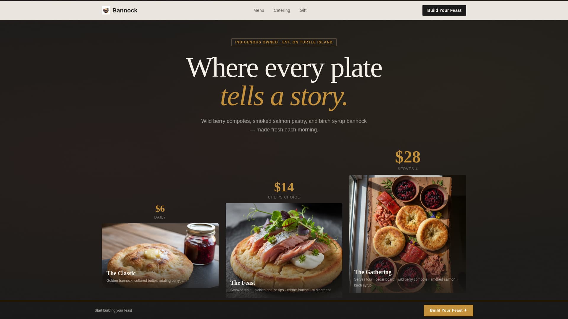 Bannock - Artisan Bakery Landing Page Template