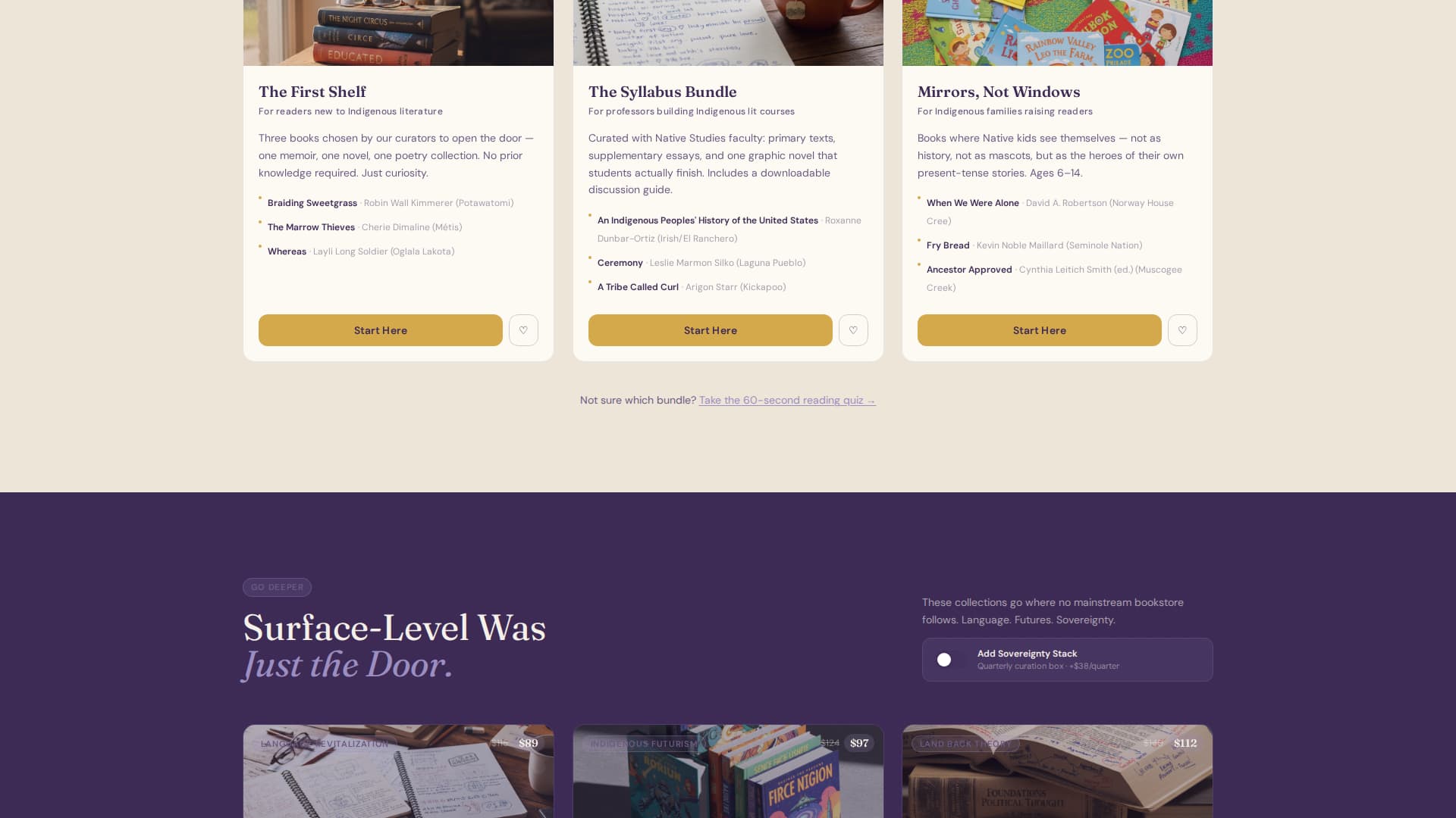 Storykeeper - Sovereign Bookstore Landing Page Template