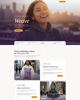 Weave - Authentic Indigenous-owned Landing Page Template