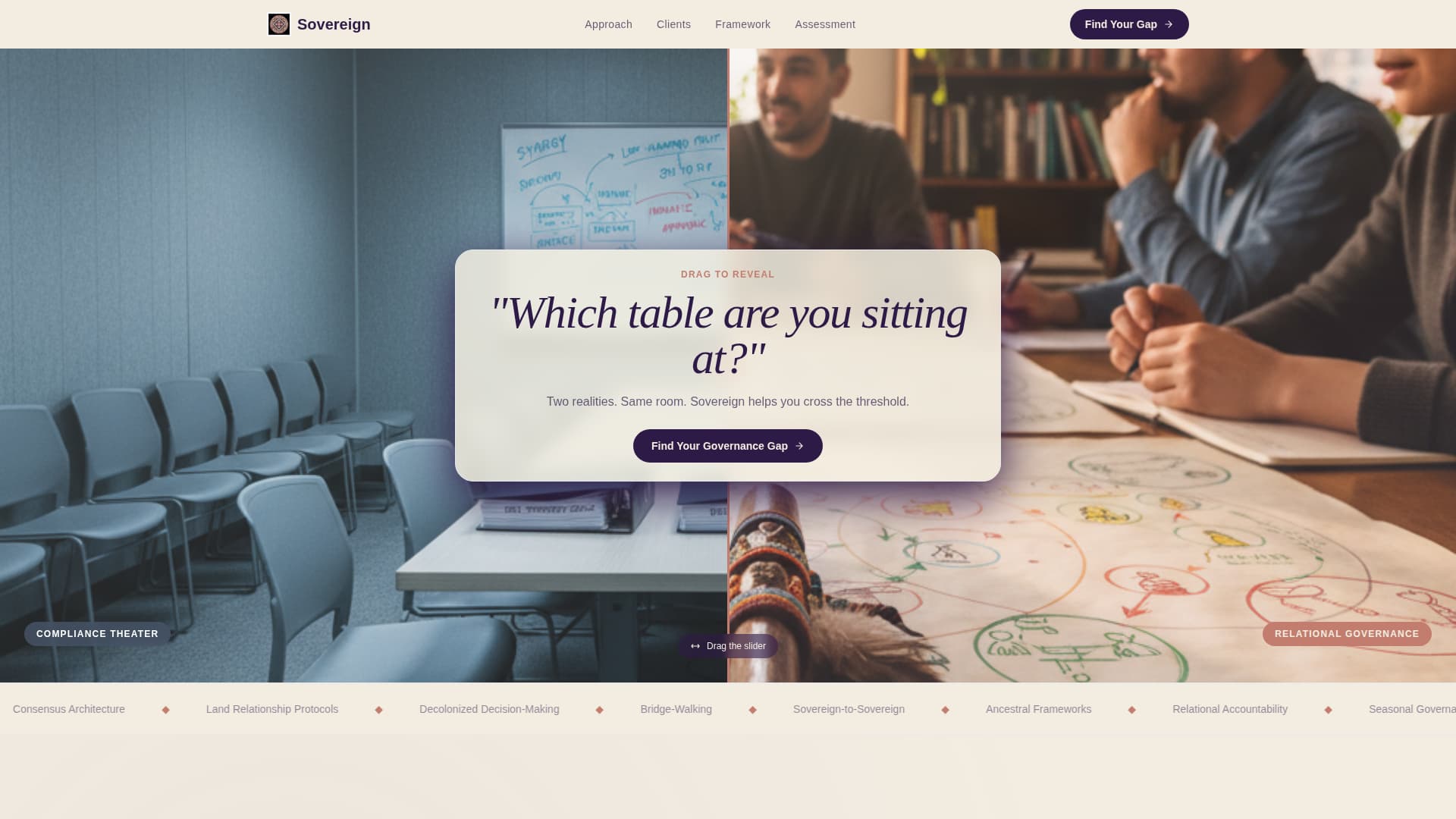 Sovereign - Transformative Governance Landing Page Template
