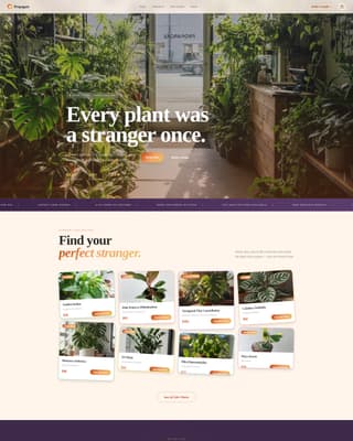 Propagate - Lush Plantshop Landing Page Template