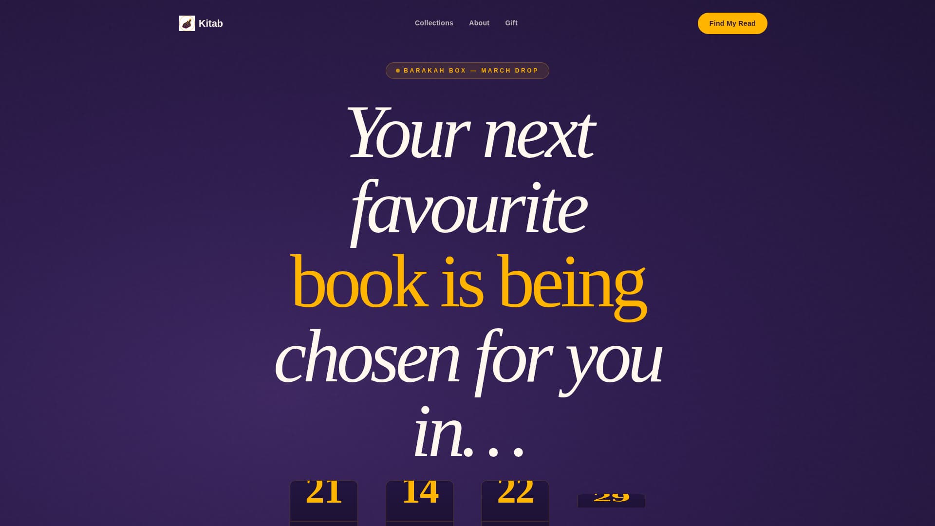 Kitab - Curated Islamic Bookstore Landing Page Template