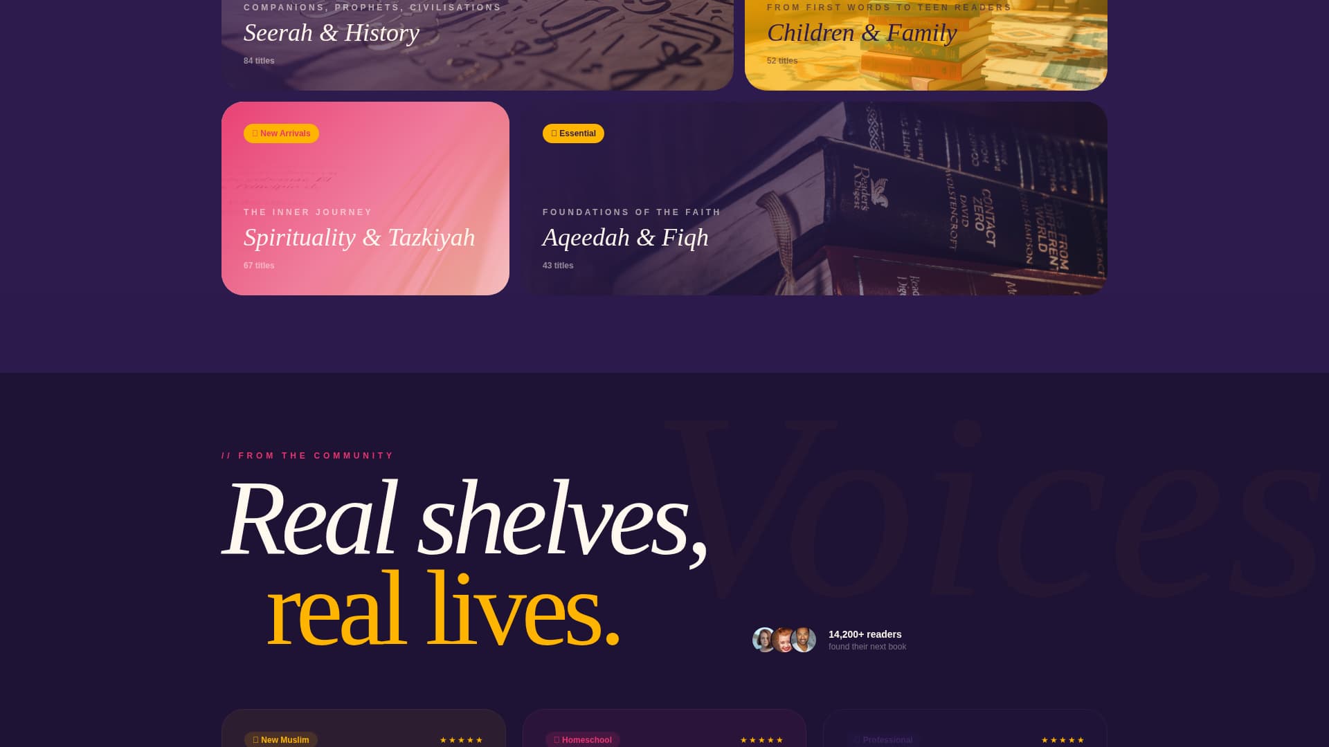 Kitab - Curated Islamic Bookstore Landing Page Template