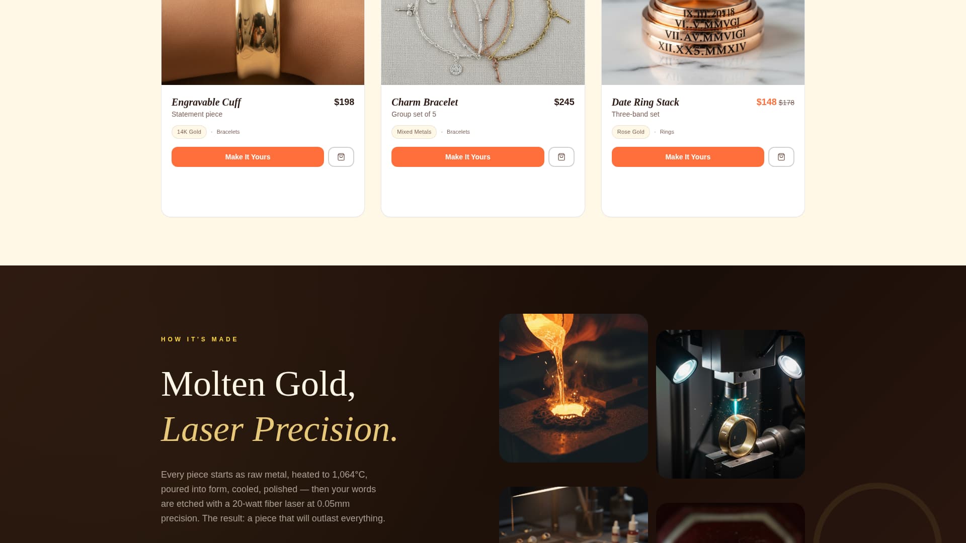 Adorn - Personalized Jewelry Landing Page Template