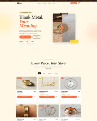 Adorn - Personalized Jewelry Landing Page Template
