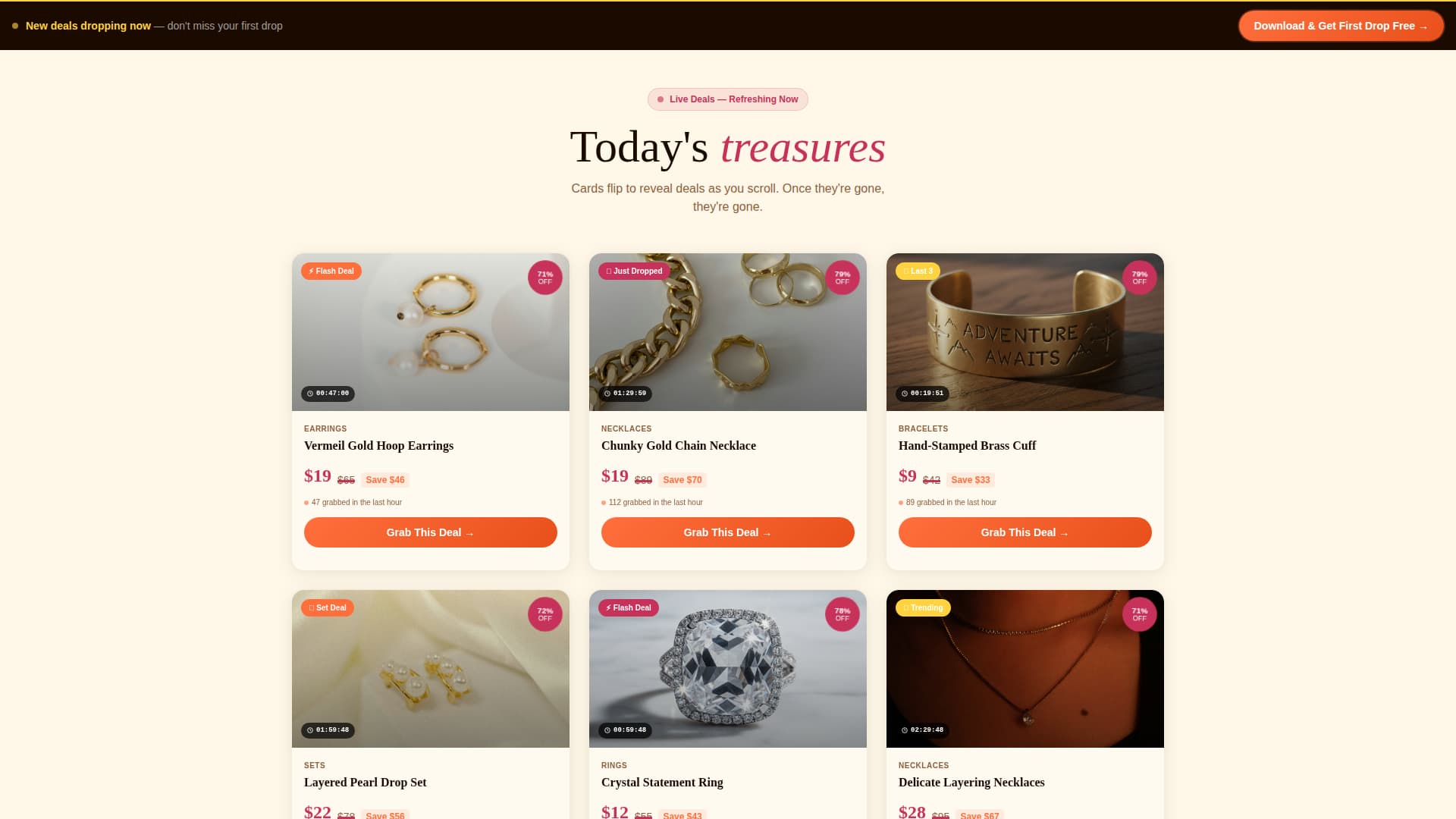 Sparkle - Irresistible Jewelry Landing Page Template