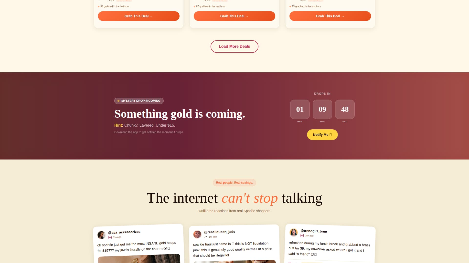 Sparkle - Irresistible Jewelry Landing Page Template