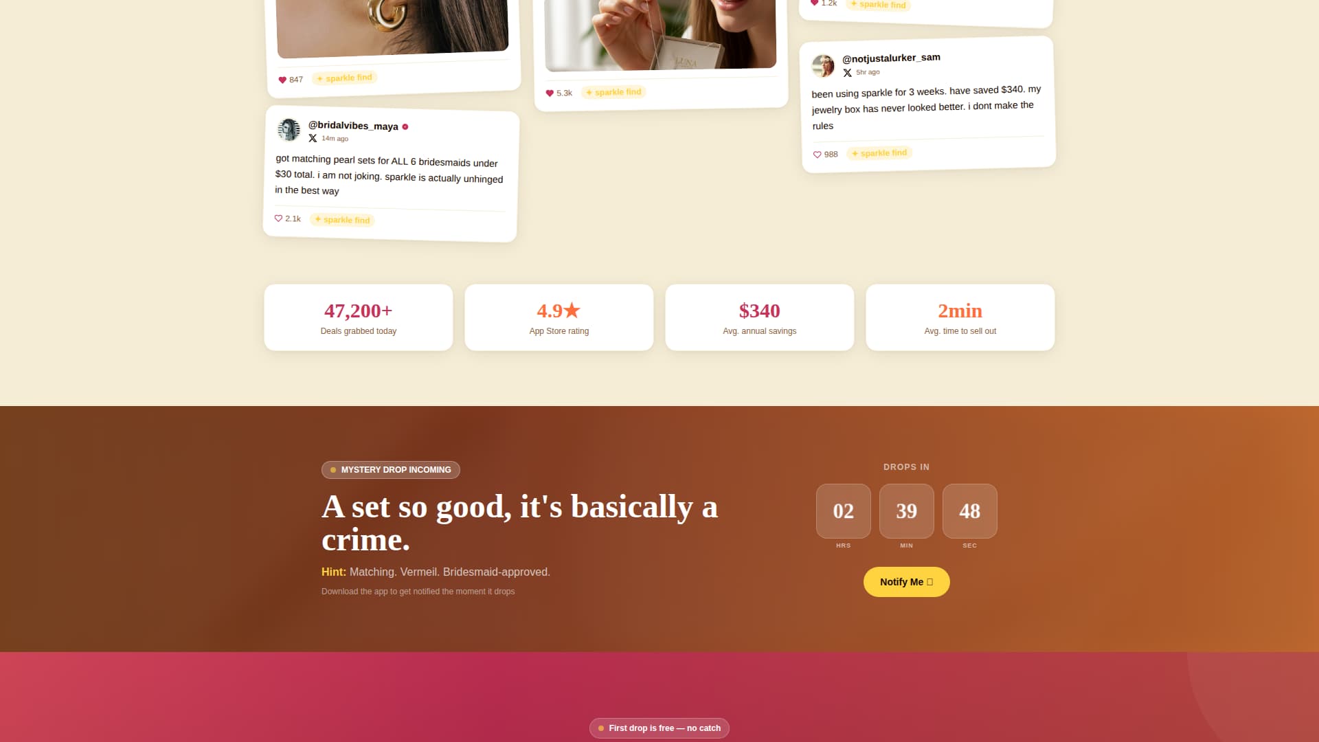 Sparkle - Irresistible Jewelry Landing Page Template