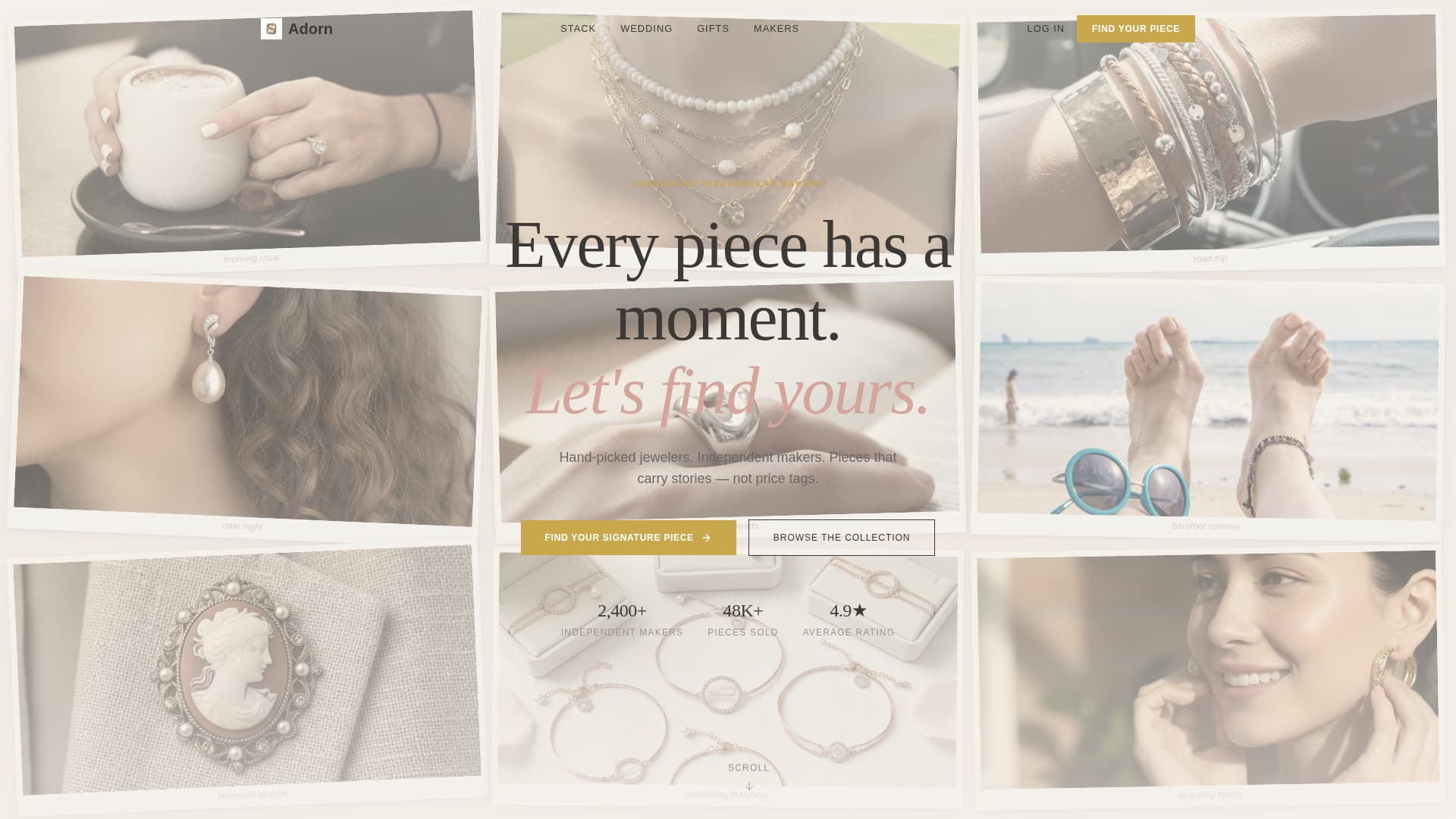 Adorn - Curated Jewelry Landing Page Template