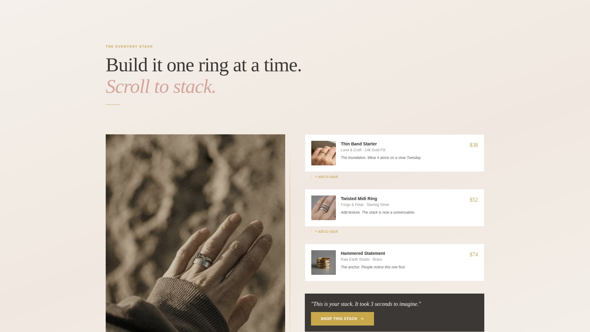 Adorn - Curated Jewelry Landing Page Template