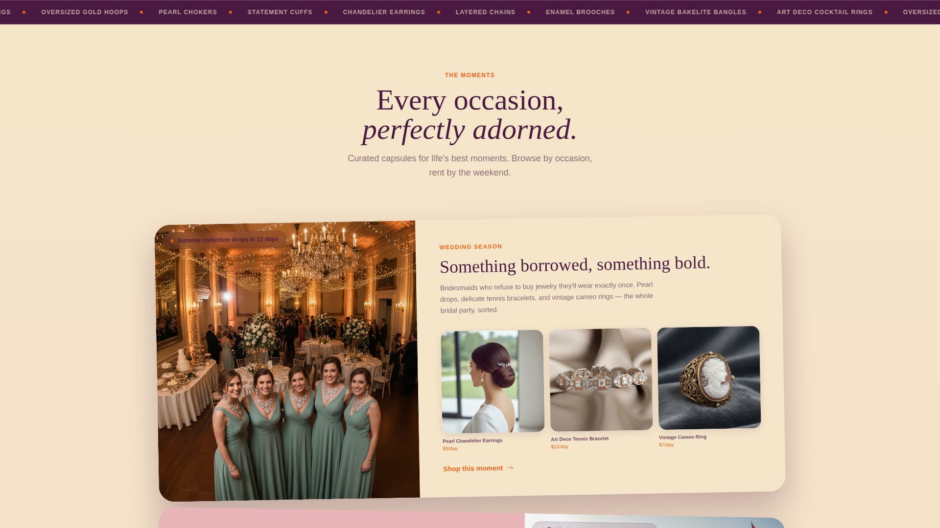 Adorn - Luxe Jewelryrental Landing Page Template