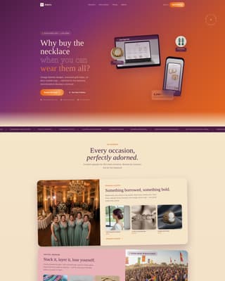 Adorn - Luxe Jewelryrental Landing Page Template