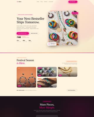 Jewelry & Accessories E-Commerce Pricing Website Template