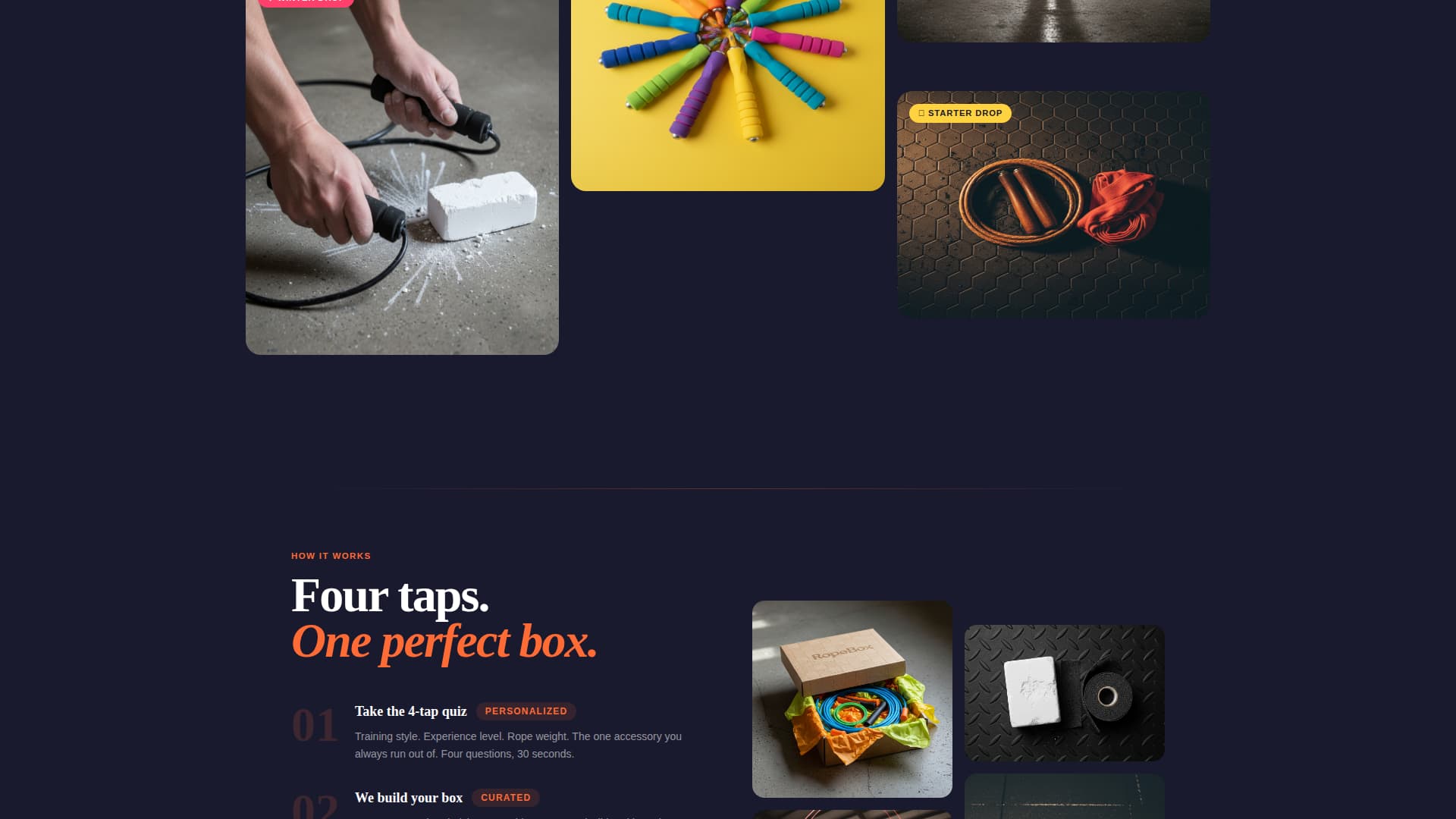Ropebox - Bold Fitness Landing Page Template