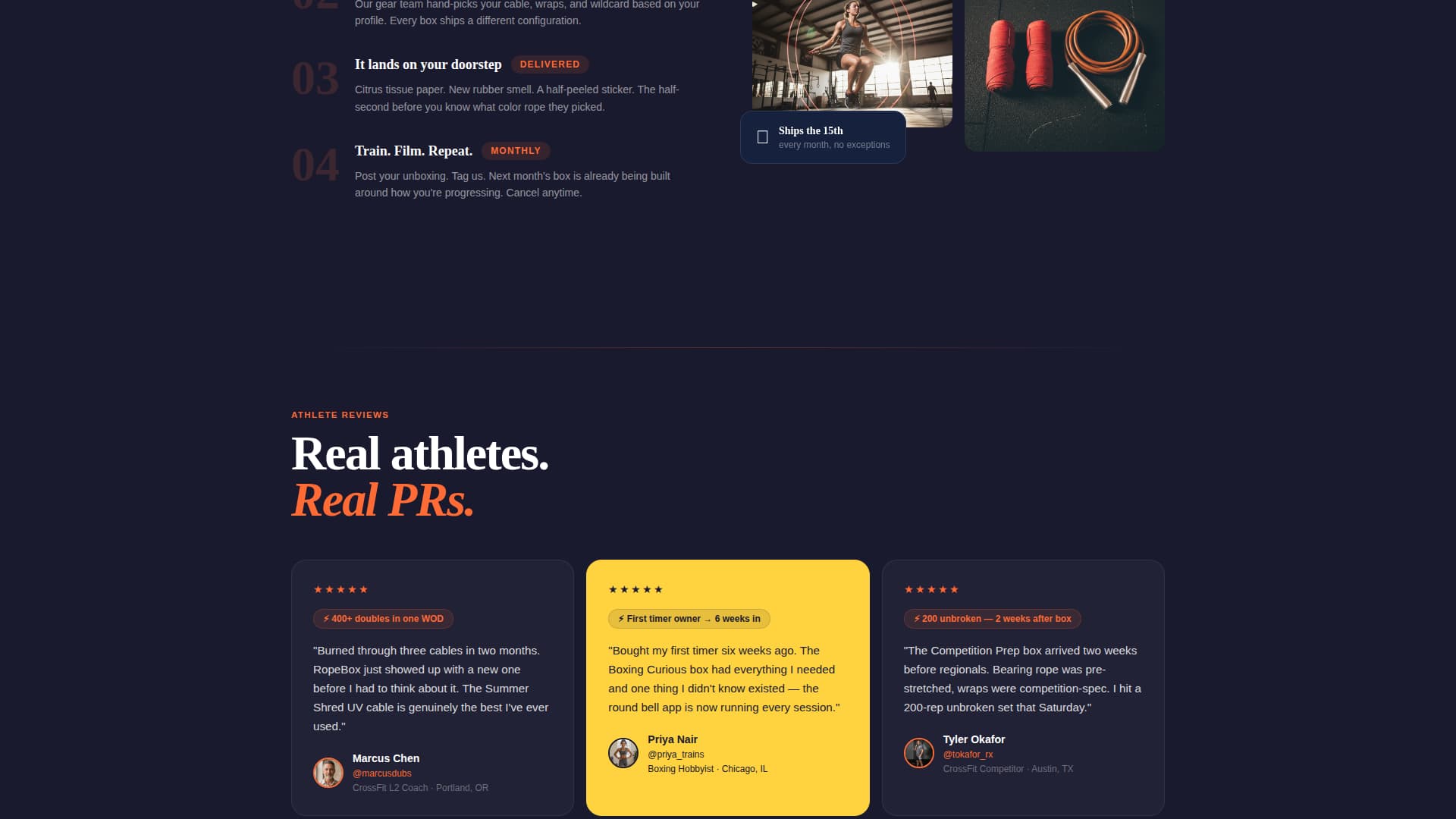 Ropebox - Bold Fitness Landing Page Template