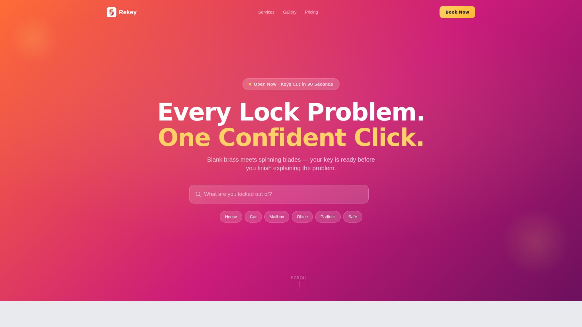 Rekey - Instant Locksmith Landing Page Template