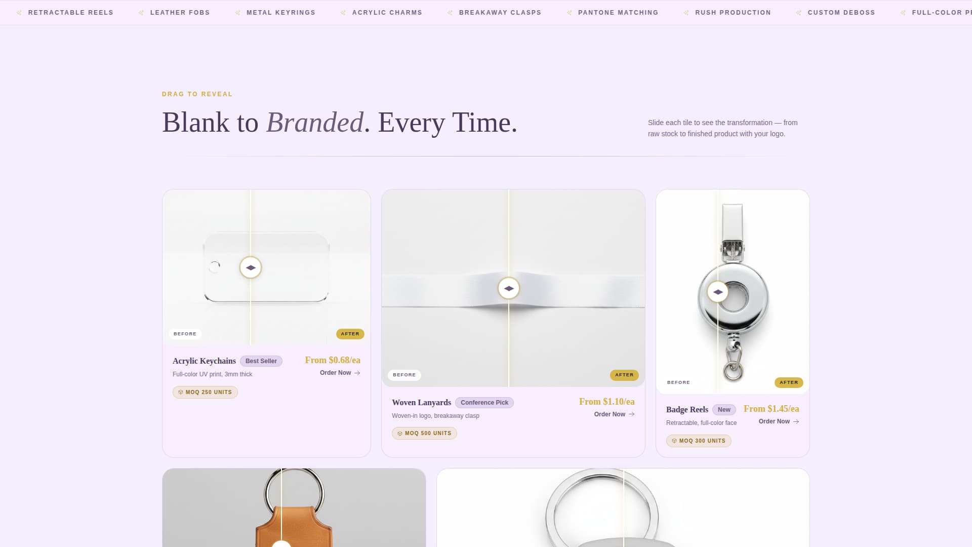 Keychains & Lanyards Store Advanced Professional Website Template