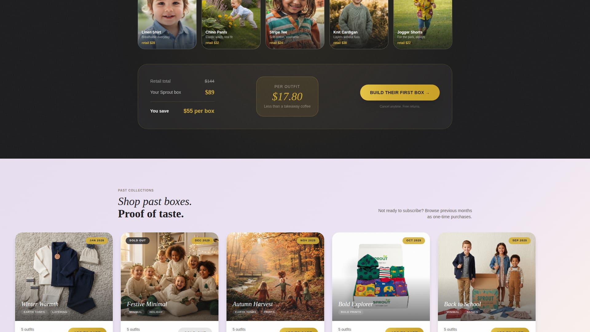 Sprout - Effortless Kidsclothing Landing Page Template