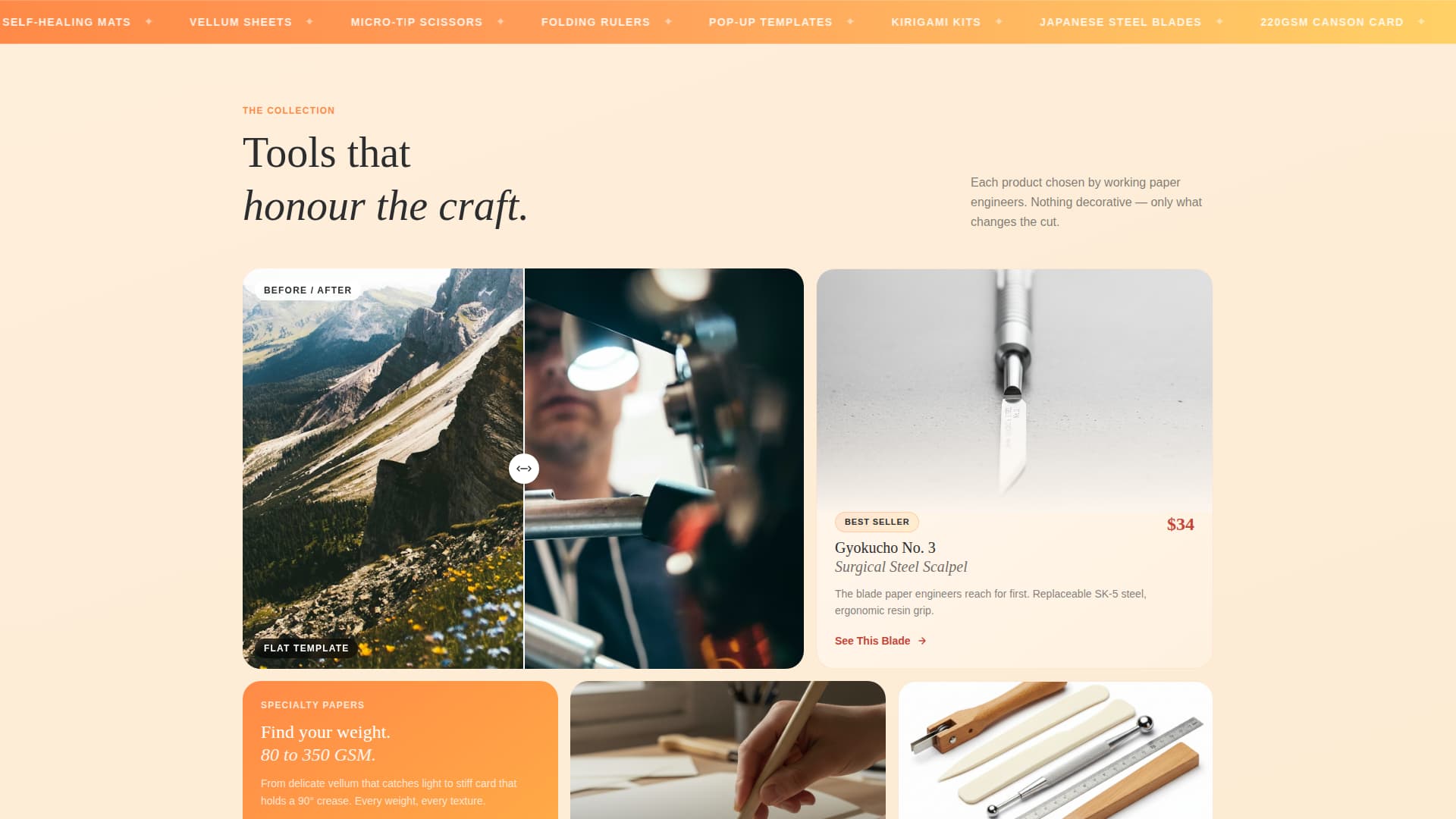 Fold - Precision Kirigami Landing Page Template