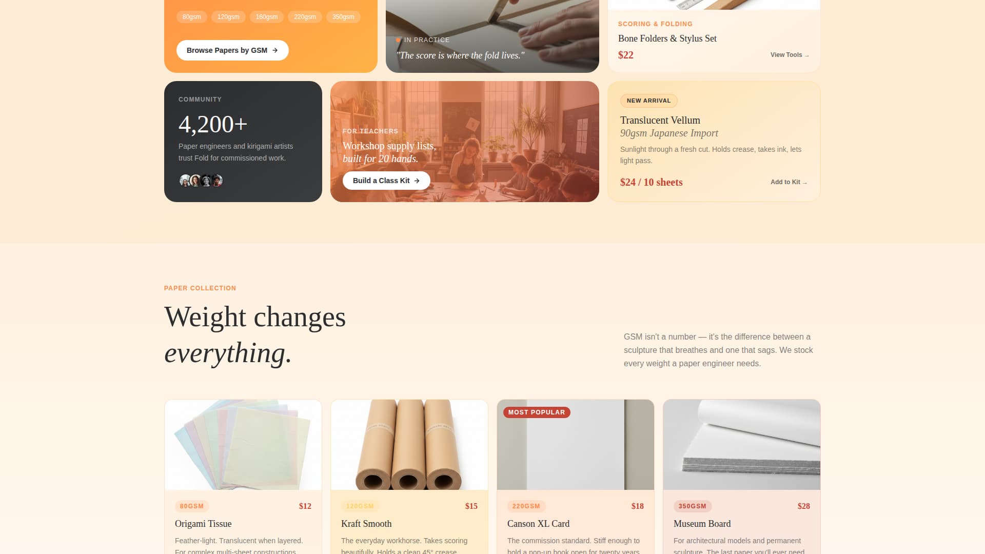 Fold - Precision Kirigami Landing Page Template
