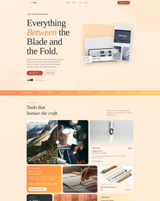 Fold - Precision Kirigami Landing Page Template