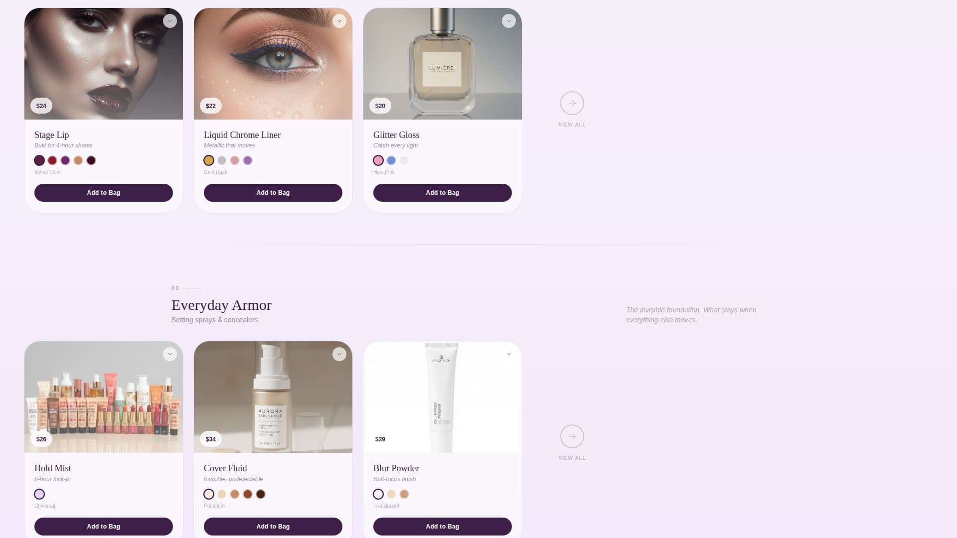 Swatch - Inclusive Beauty Landing Page Template