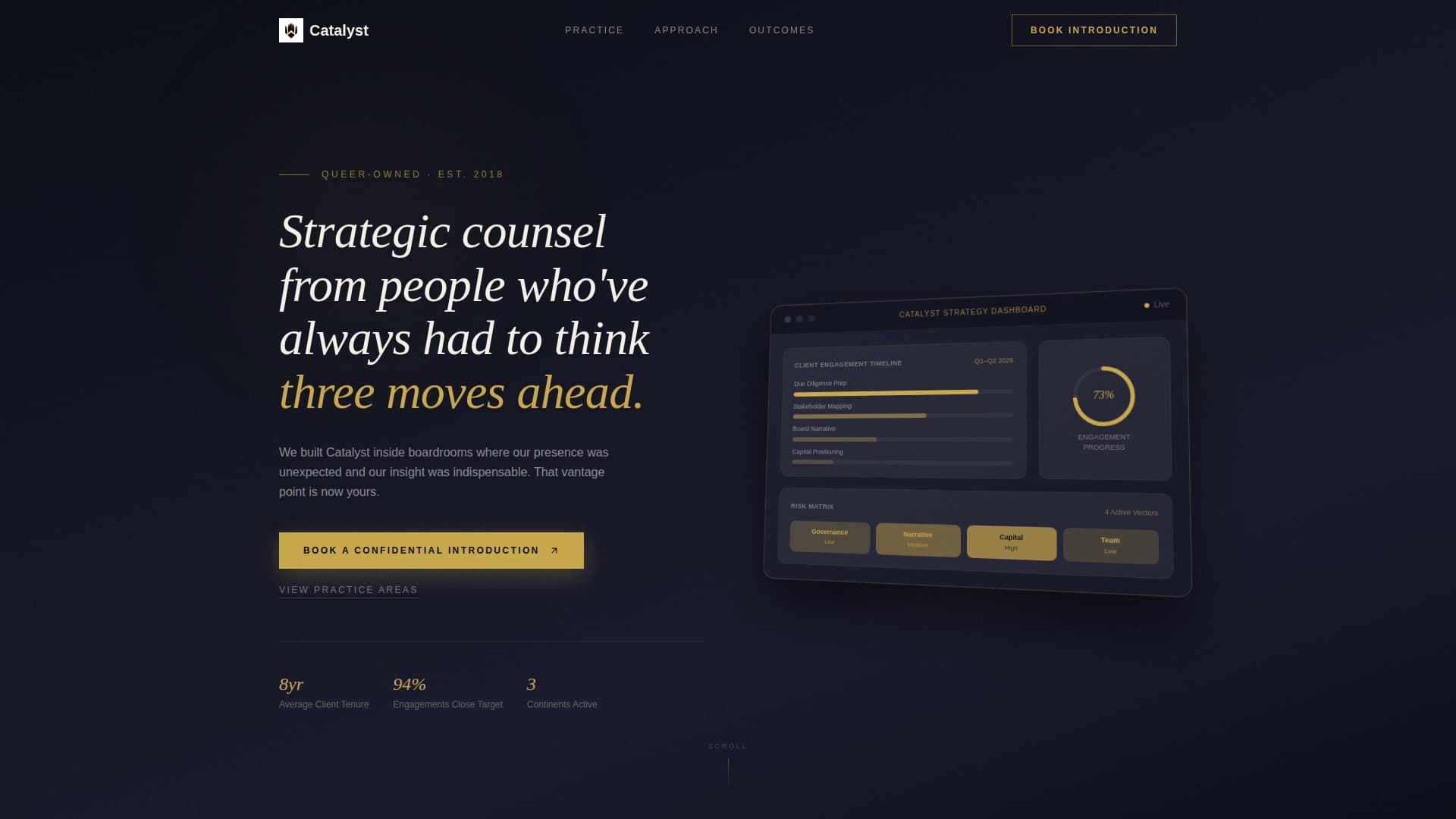 Catalyst - Elite Consulting Landing Page Template