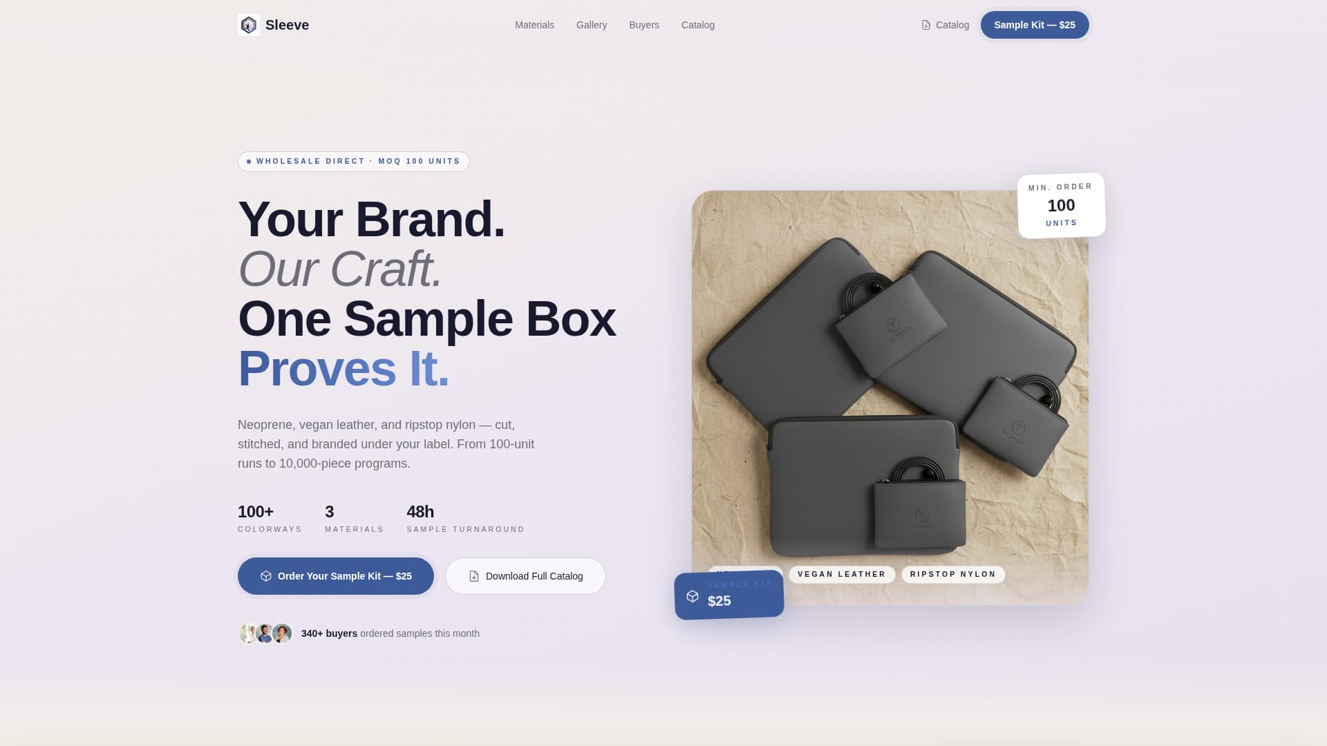 Sleeve - Premium Wholesale Landing Page Template