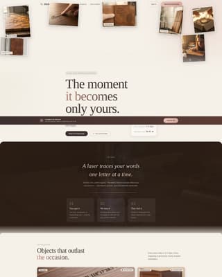 Etch - Heartfelt Engraving Landing Page Template