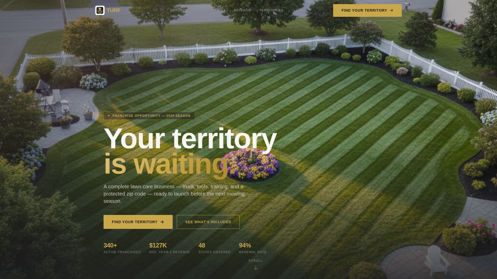 Turf - Premium Franchise Landing Page Template