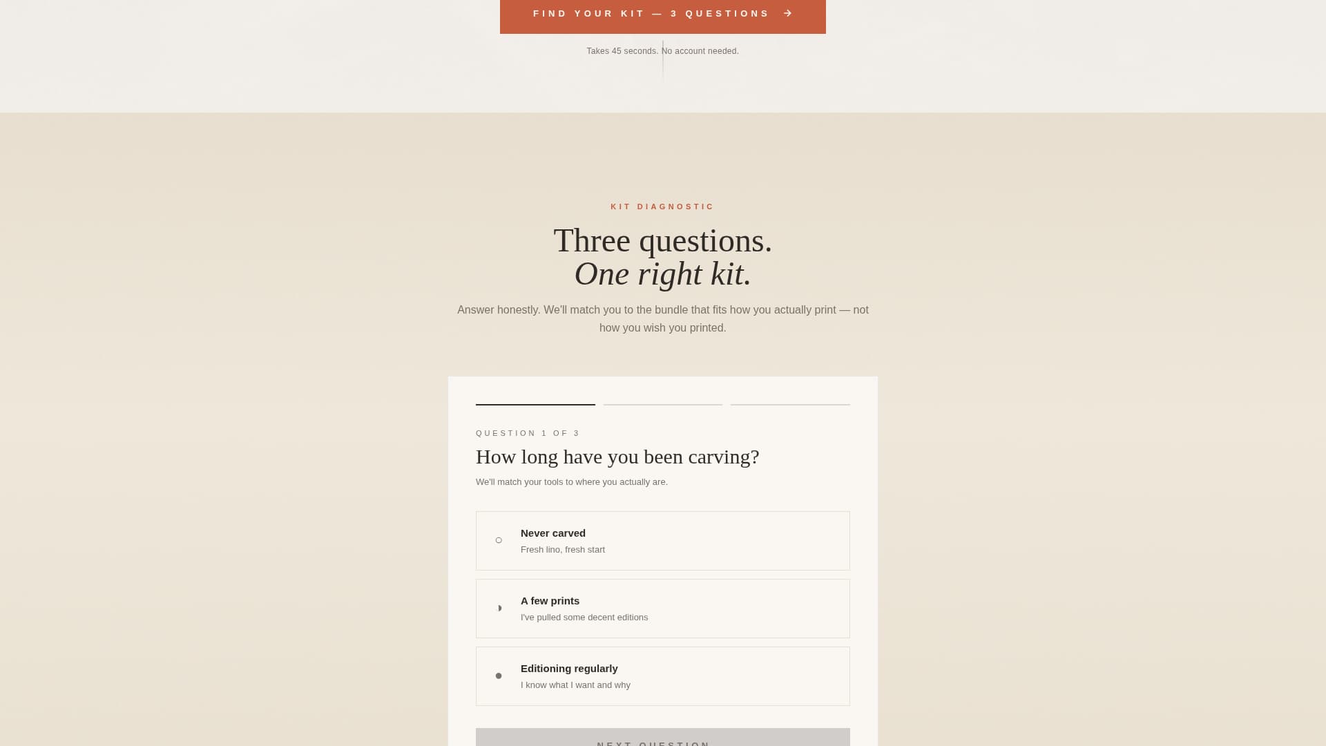 Gouge - Artisan Printmaking Landing Page Template