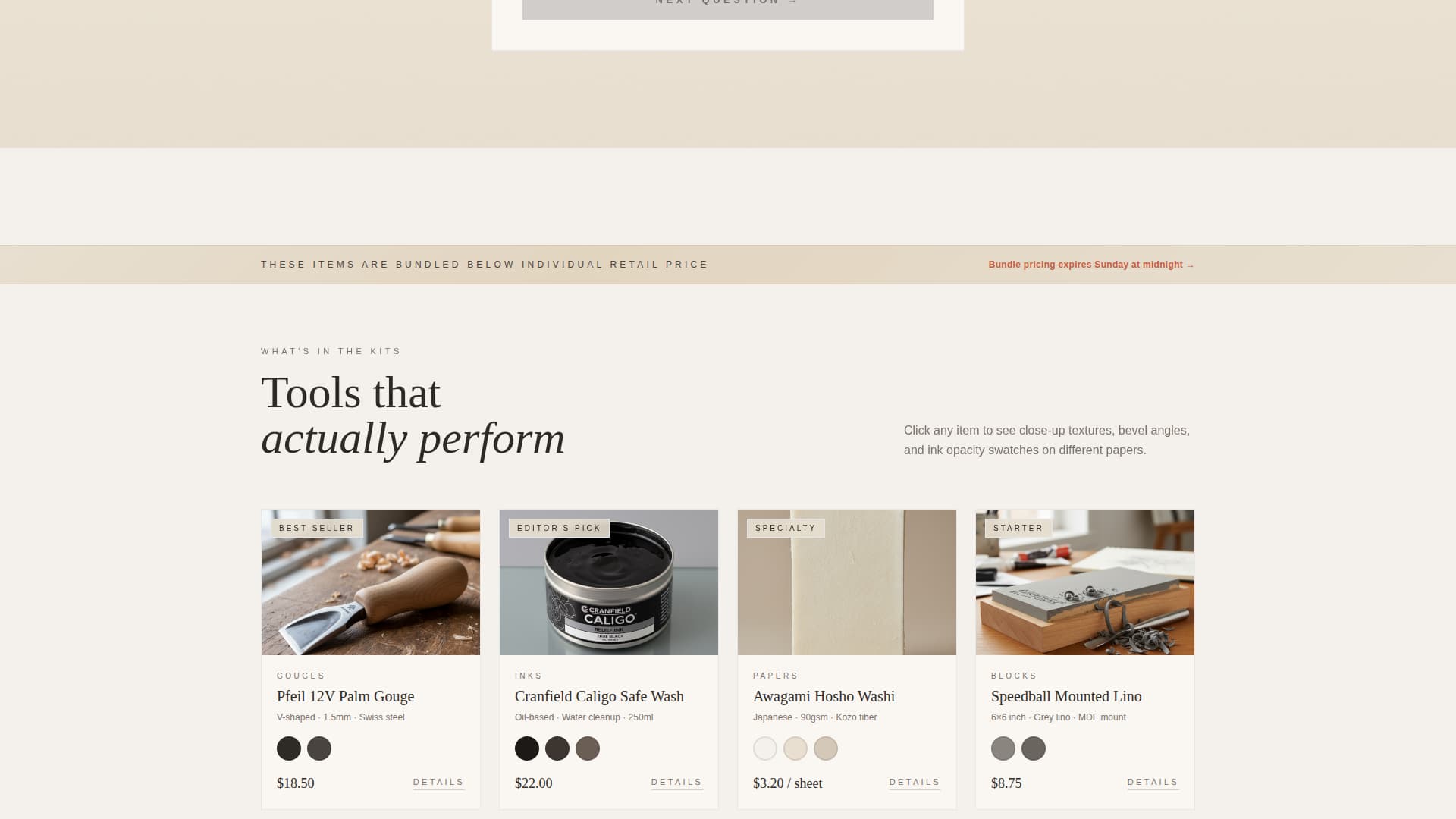 Gouge - Artisan Printmaking Landing Page Template