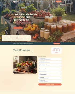 Harvest - Fresh Farmmarket Landing Page Template