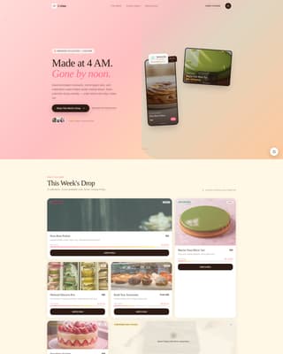 Crème - Irresistible Patisserie Landing Page Template