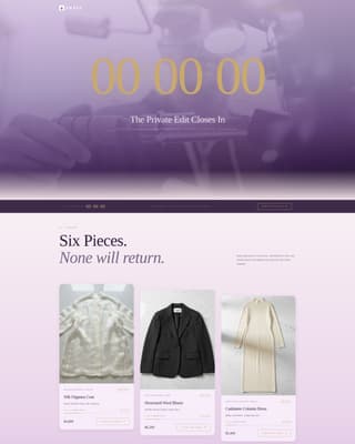Drape - Exclusive Luxury Landing Page Template