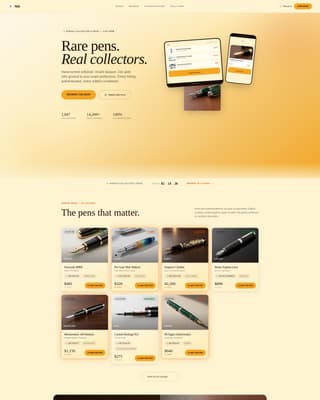 Nib - Exclusive Collector Landing Page Template