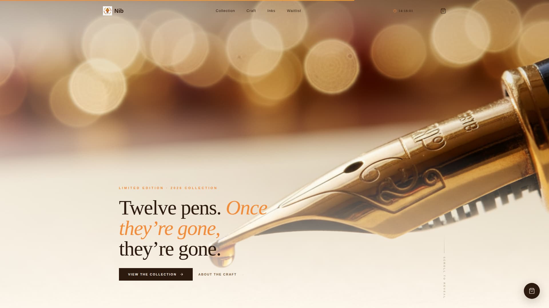 Nib - Exclusive Pen Landing Page Template