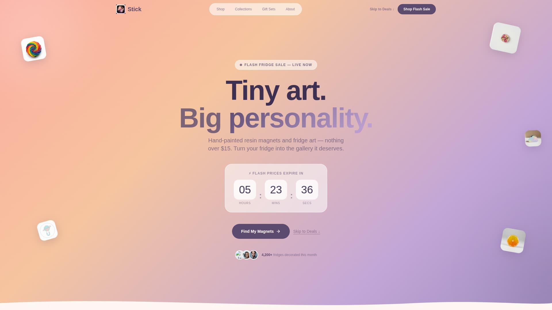 Stick - Vibrant Magnet Landing Page Template