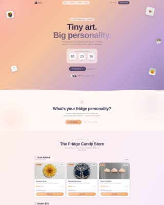 Stick - Vibrant Magnet Landing Page Template