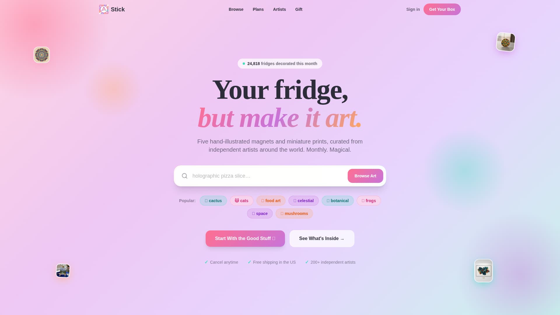 Stick - Delightful Fridgeart Landing Page Template