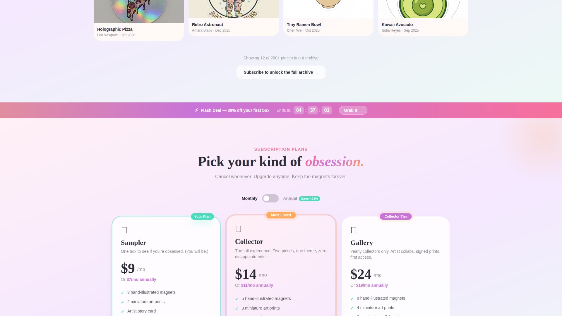 Stick - Delightful Fridgeart Landing Page Template
