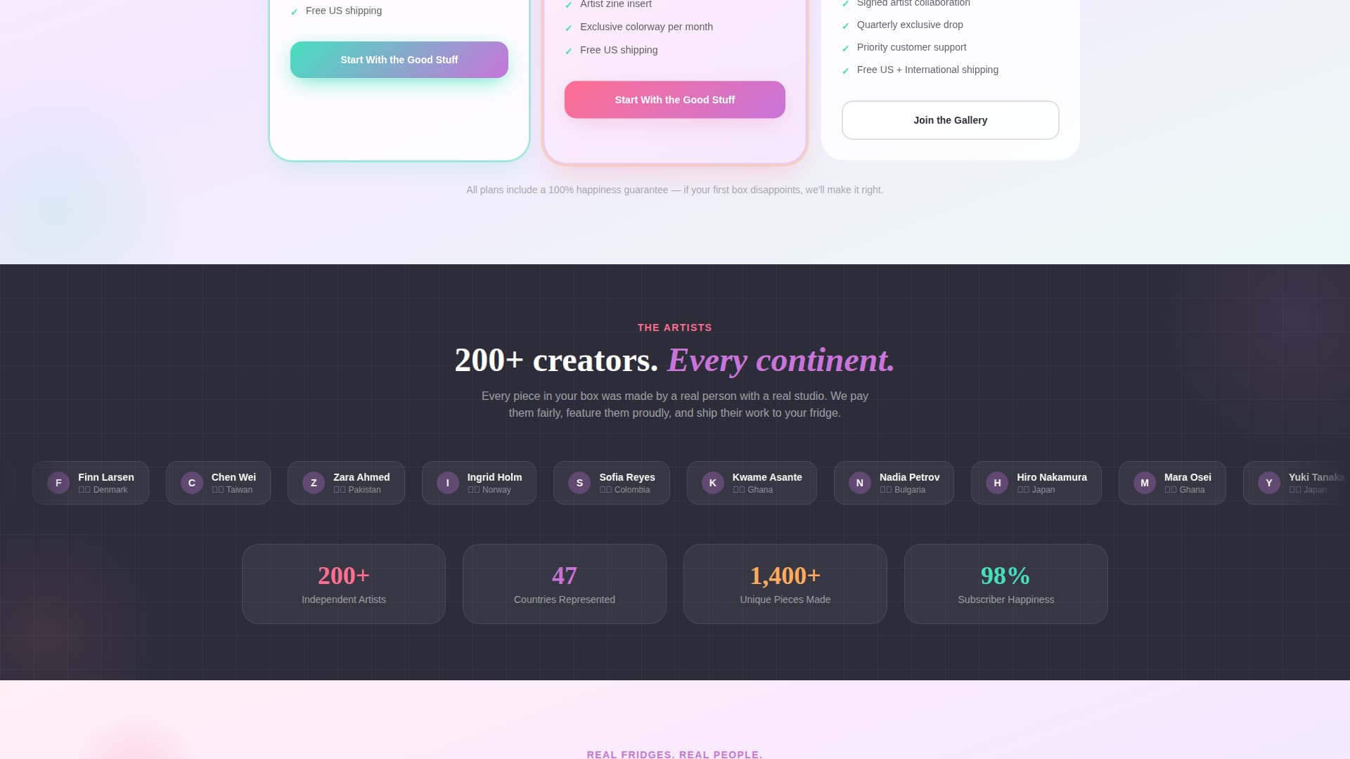 Stick - Delightful Fridgeart Landing Page Template
