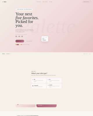 Palette - Luxurious Beauty Landing Page Template