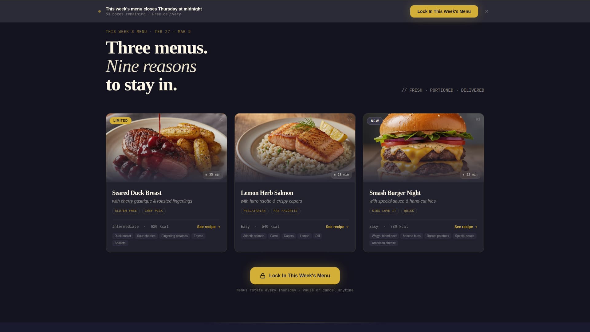 Plate - Irresistible Mealkit Landing Page Template