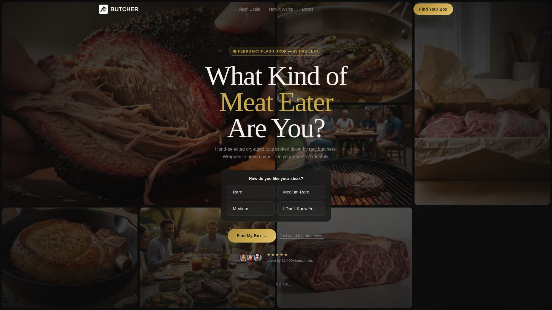 Butcher - Premium Meatsubscription Landing Page Template