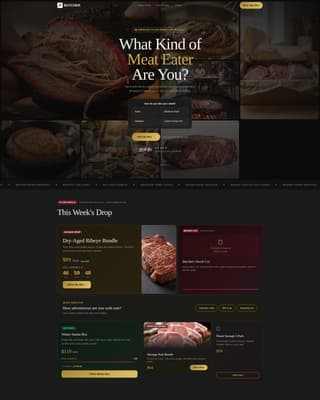 Butcher - Premium Meatsubscription Landing Page Template